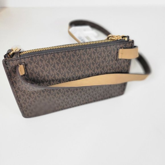 New - MICHAEL KORS Belt Bag with Pull Chain Chocolate Size M - Picture 12 of 16